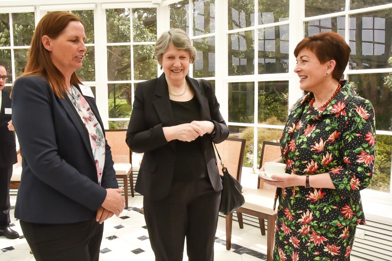 Katie Milne, the Rt Hon Helen Clark and Dame Patsy