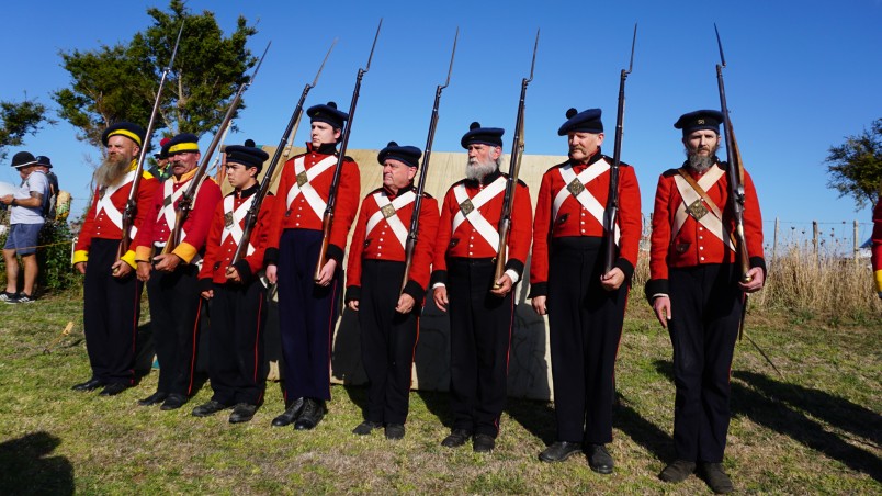 Image of re-enactors dressed as British soldiers