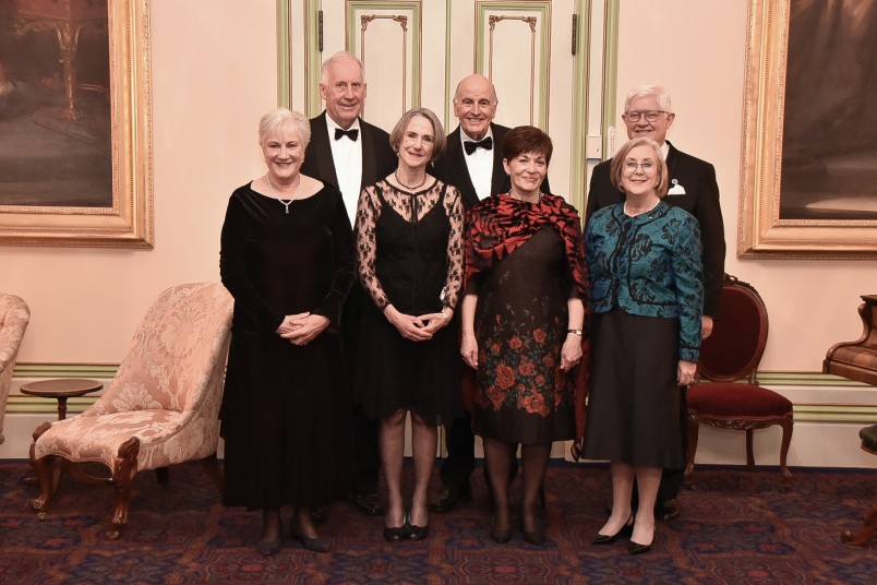 Image of Dame Patsy, Sir David, Hon Kate Warner, Governor of Tasmania; Richard Warner; Dame Annette King, New Zealand High Commissioner; Ray Lind and Patricia Forsyth, Australian High Commissioner.
