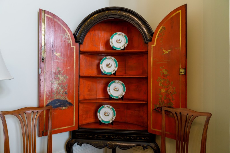 Image of the japanned cupboard in Fitzroy