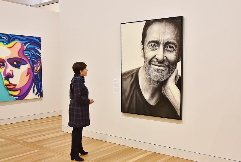 Image of Hugh Jackman at the National Portrait Gallery