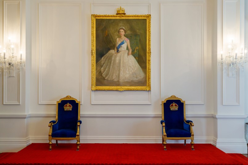 Image of the dais in the Ballroom