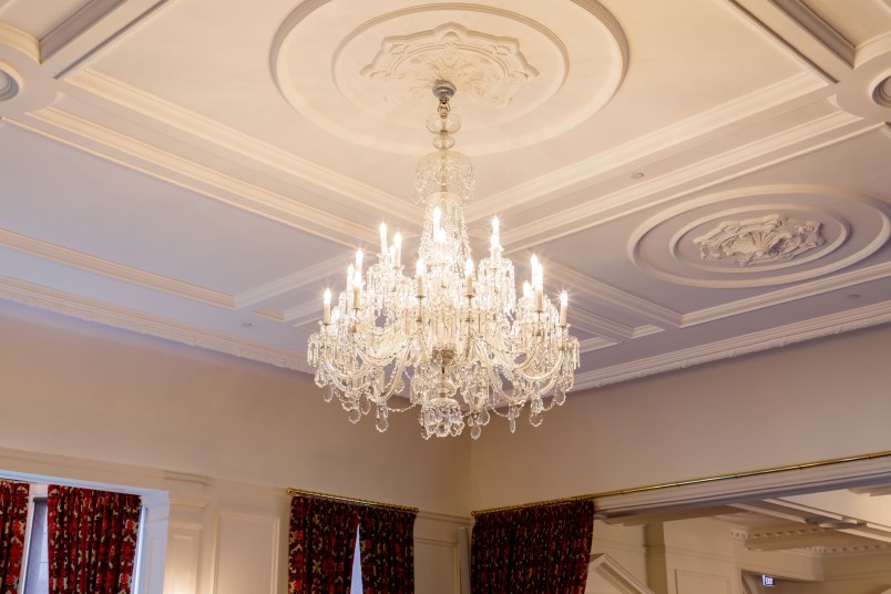 Image of a chandelier in the Ballroom