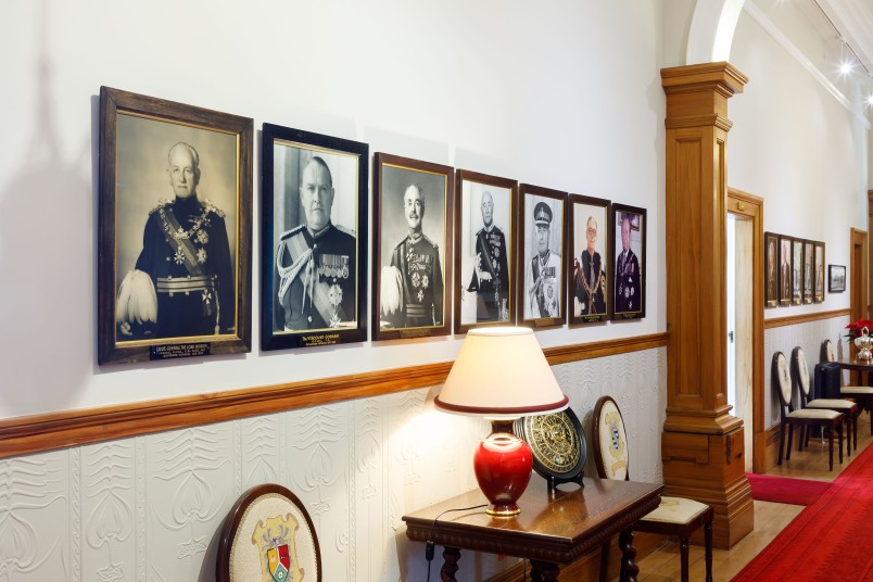 Image of portraits of previous Governors-General