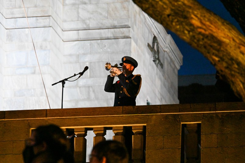 Performance of the Last Post at Pukeahu