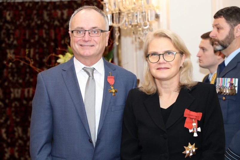 Dame Helen Winkelmann and Dr Bryan Betty, of Wellington, ONZM for services to health