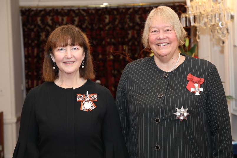 Dame Susan Glazebrook and Ms Lynda Wallace, of Akaroa, QSM for services to heritage preservation and the community