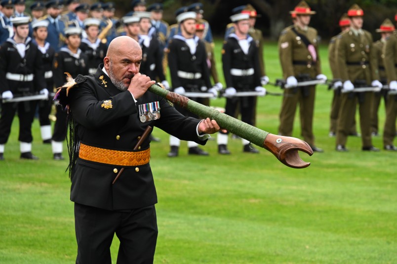 The pōwhiri to welcome the new Chief of Defence begins