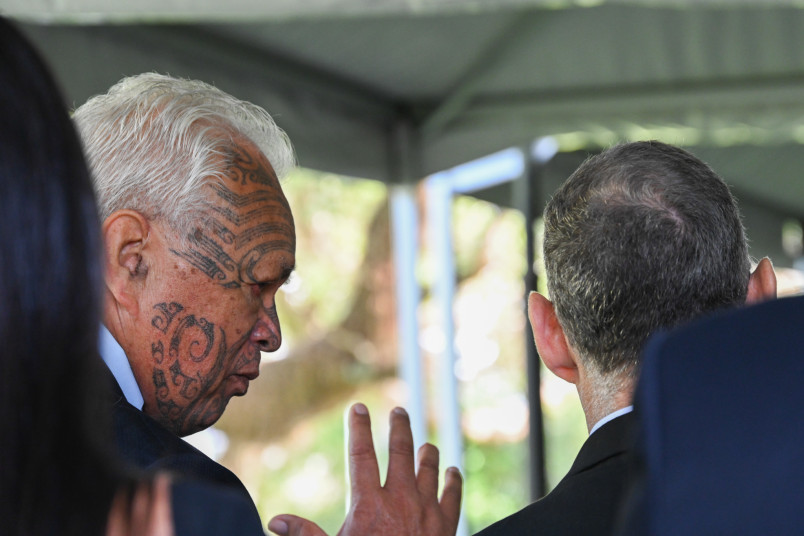 Kaumātua Joe Harawira and HE Mr Alon Roth-Snir