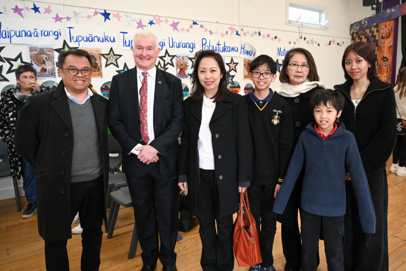 Dr Davies with HE Kira Azucena 