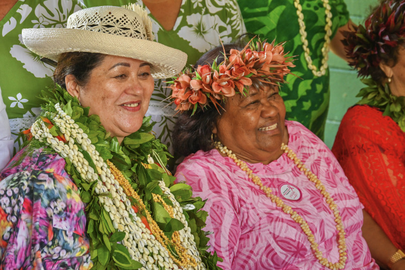 Dame Cindy with a member of the council