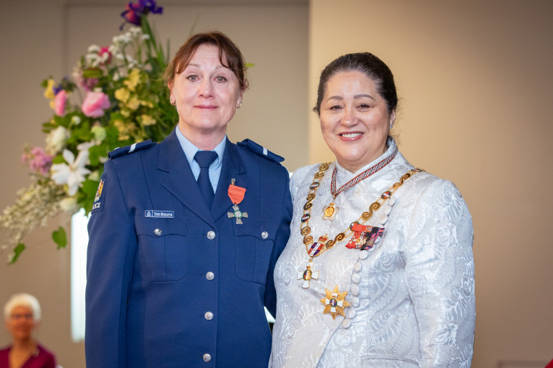 Mrs Terri Middleton, of Greymouth, MNZM for services to the New Zealand Police and the community 