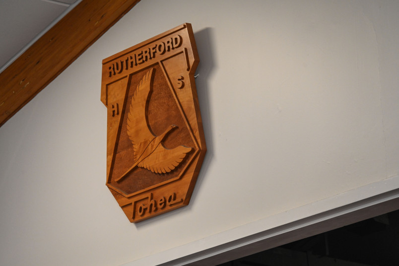 The Rutherford College plaque