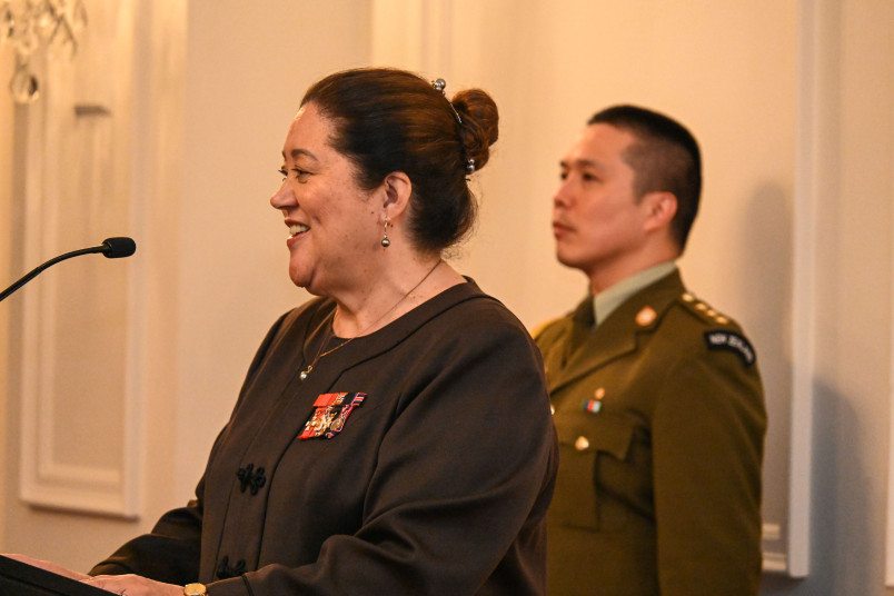 Dame Cindy delivers her speech