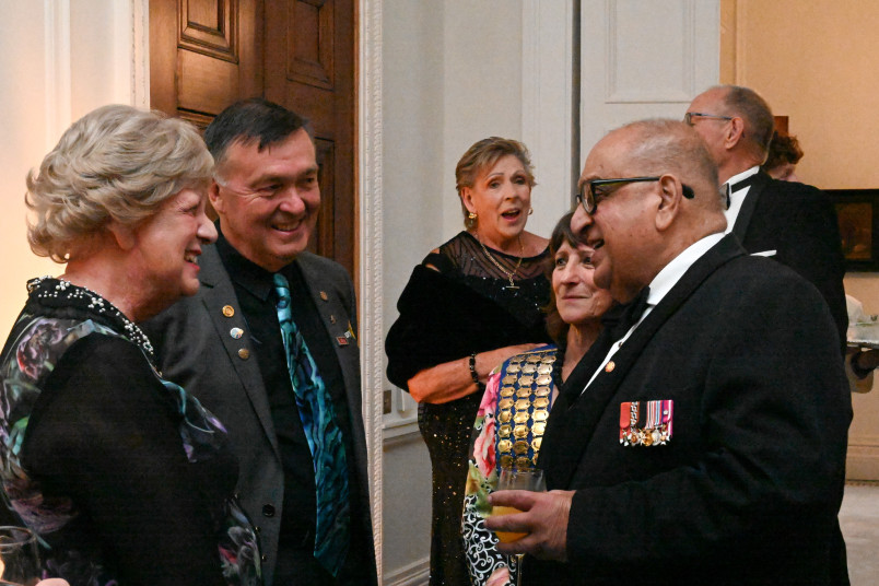 Sir Anand and Rotary Club guests