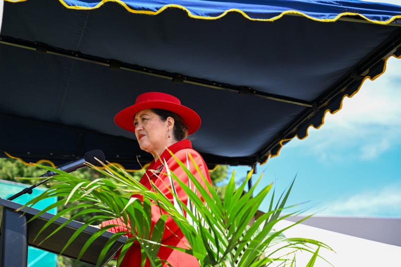 Dame Cindy was reviewing officer for the graduating officer cadets
