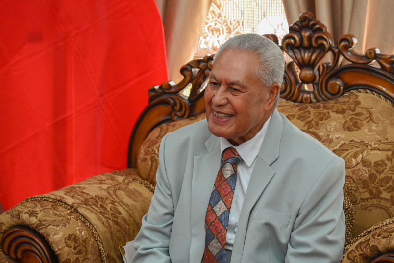 His Highness, Tuimaleali’ifano Va’aleto’a Sualauvi II, the Head of State of Samoa