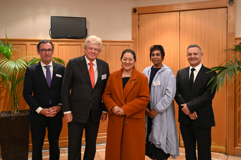 Dame Cindy with the Electoral Commission official party