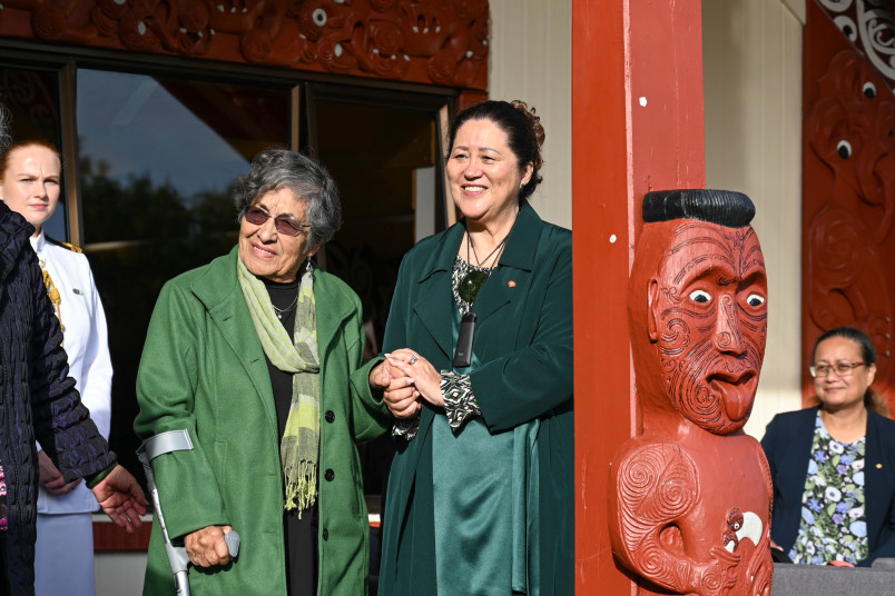 Dame Cindy at Whakatū Marae