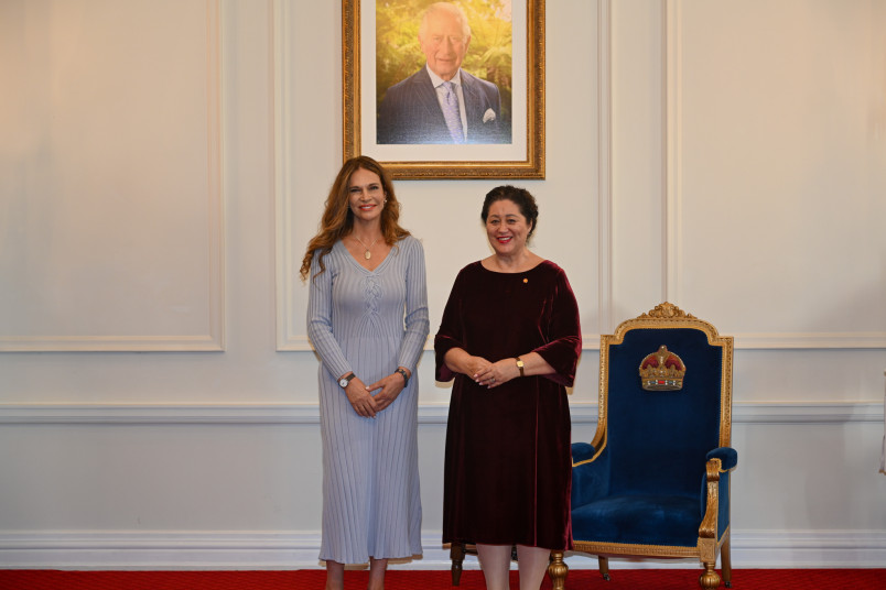HE Ms Patricia Teran Basso, Ambassador of the Republic of Ecuador with Dame Cindy
