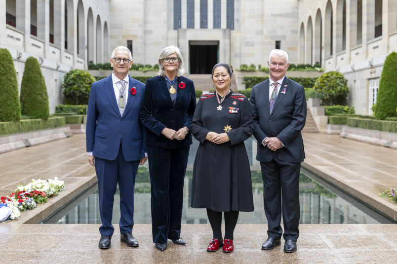 Dame Cindy, Dr Davies, Her Excellency the Honourable Sam Mostyn and Mr Simeon Beckett 