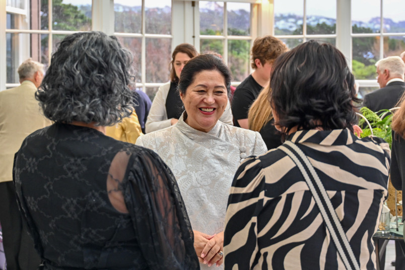 Dame Cindy speaks with guests at the 2026 Matariki Reception