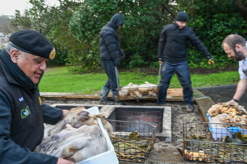 The hāngī is prepared