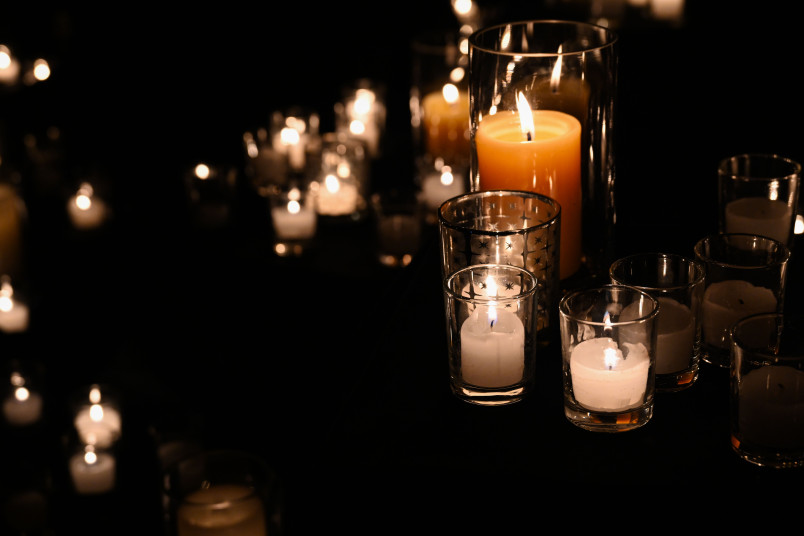Guests were invited to light candles in remembrance of those who have passed away