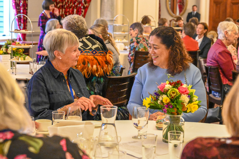 Dame Cindy speaks with a Rural Women New Zealand member