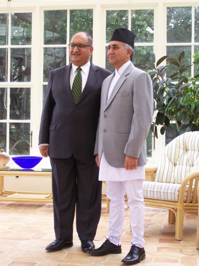 Nepal's Ambassador presents his credentials.