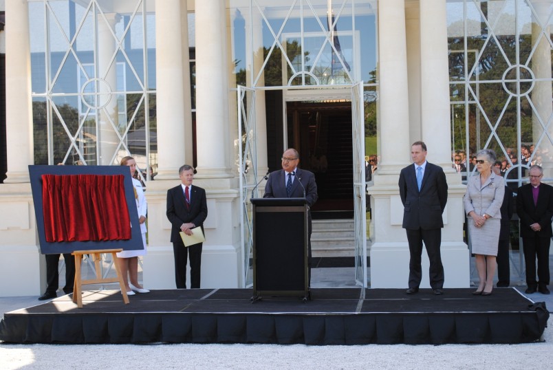 Governor-General addresses guests.