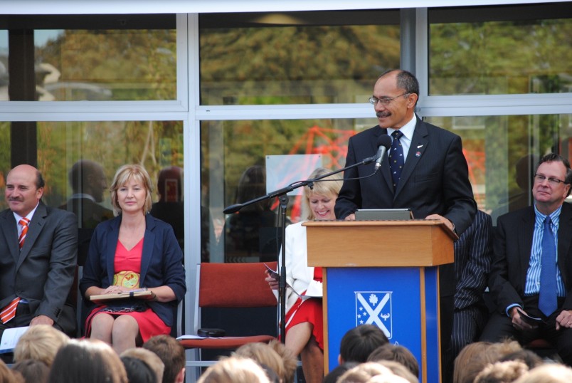 The Governor-General speaks to the School.