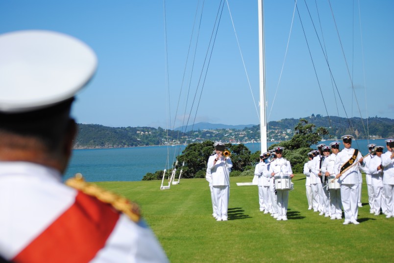 Royal New Zealand Navy Beat Retreat and Ceremonial Sunset Ceremony.
