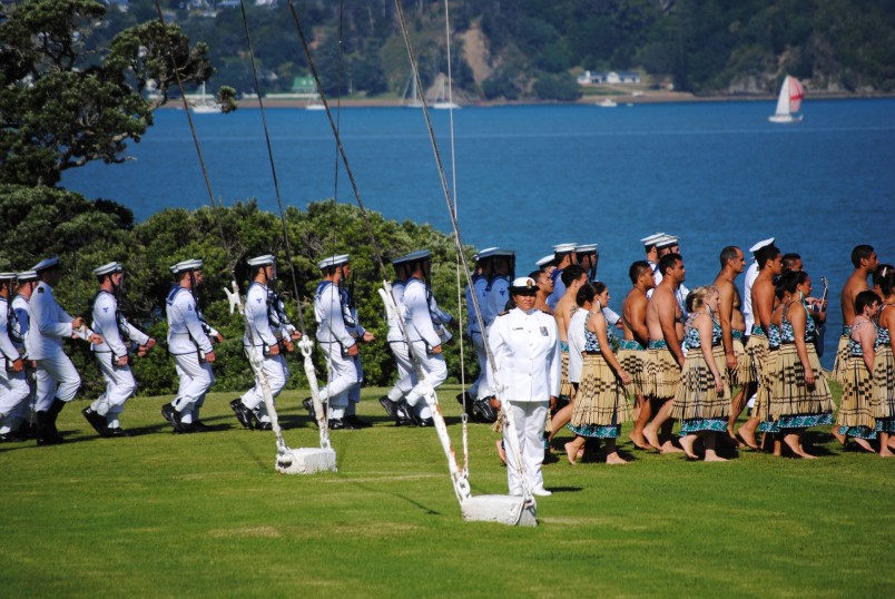 Royal New Zealand Navy Beat Retreat and Ceremonial Sunset Ceremony.