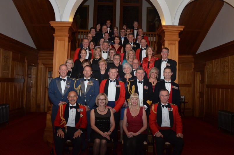 Their Excellencies with guests at the Senior Military Officers Dinner.