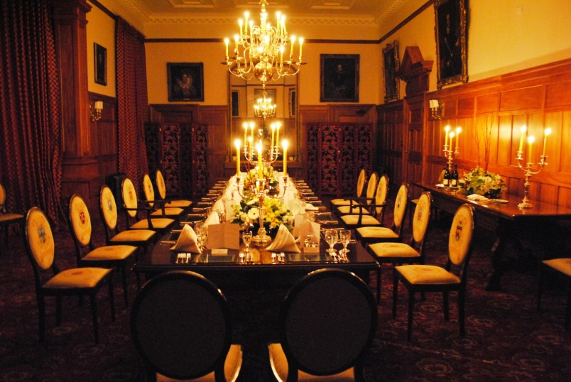 State Dining Room lit by candles.