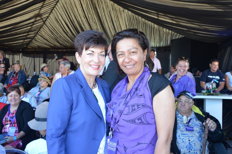 The Governor-General, The Rt Hon Dame Patsy Reddy with Amohaere Houkamau.