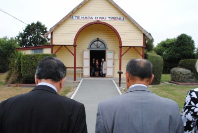 The Governor-General arrives at Arowhenua Marae.