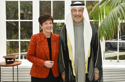 HE The Rt Hon Dame Patsy Reddy, GNZM, QSO, Governor-General of New Zealand, and HE Mr Ahmad Salem Alwehaib, The Ambassador of the State of Kuwait.
