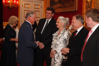 The Prince and Duchess meet New Zealand High Commissioner, Derek Leask and Trish Stevenson.