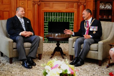 The King of Tonga and The Governor-General of New Zealand.