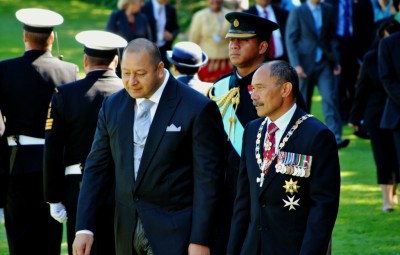 The King of Tonga and The Governor-General of New Zealand.