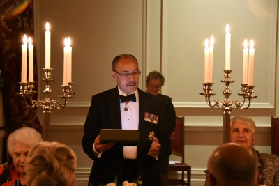 Sir Jerry Mateparae speaks at the Queen's 90th Birthday Dinner.