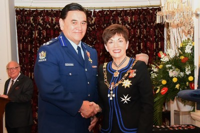 An image of Assistant Commissioner Wallace Haumaha, ONZM of Wellington, for services to the New Zealand Police and Māori, Pacific and ethnic communities