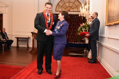 An image of Sir Michael Jones, KNZM of Auckland, for services to the Pacific community and youth.
