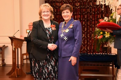 An image of Ms Sharyn Evans, MNZM of Wellington, for services to music. 