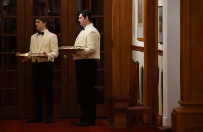 Image of wine waiters at an investiture dinner