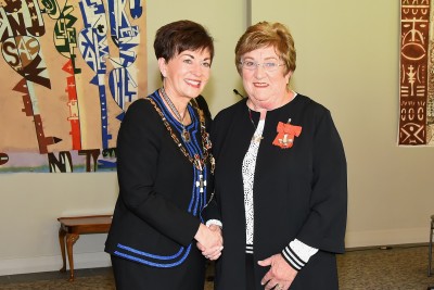An image of Dame Patsy and Mrs Judith (Judy) Russell, of Whitianga, MNZM for services to netball