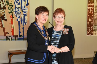An image of Dame Patsy and Mrs Sandra Hunter, of Matamata, QSM for services to the community