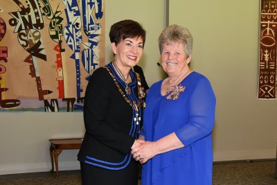 An image of Dame Patsy and Mrs Shirley May, of Kaikohe, QSM for services to music and the community